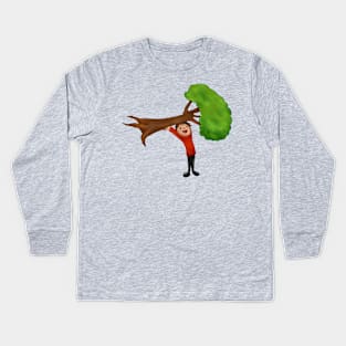 Save A Tree - Boy Edition Kids Long Sleeve T-Shirt